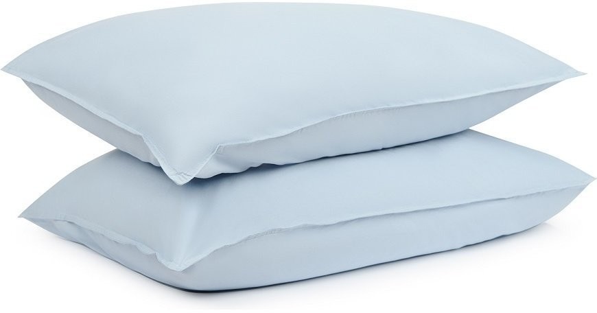 Набор из двух наволочек небесно-голубого цвета из органического стираного хлопка из коллекции essential, 50х70 см (69381)