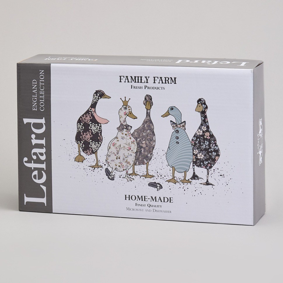 Набор салатников на дерев. подставке lefard "family farm" 5 пр. 30*19*6,7 см (263-1396)