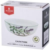 Салатник agness &quot;лаванда&quot; 16,5*6 см 800 мл (358-2148)