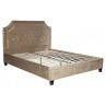 Кровать бархат бежевый 217*172*130см (00002587)