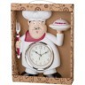 Часы настенные кварцевые "chef kitchen" 19*5*30 см.диаметр циферблата=10 см. Lefard (220-119)