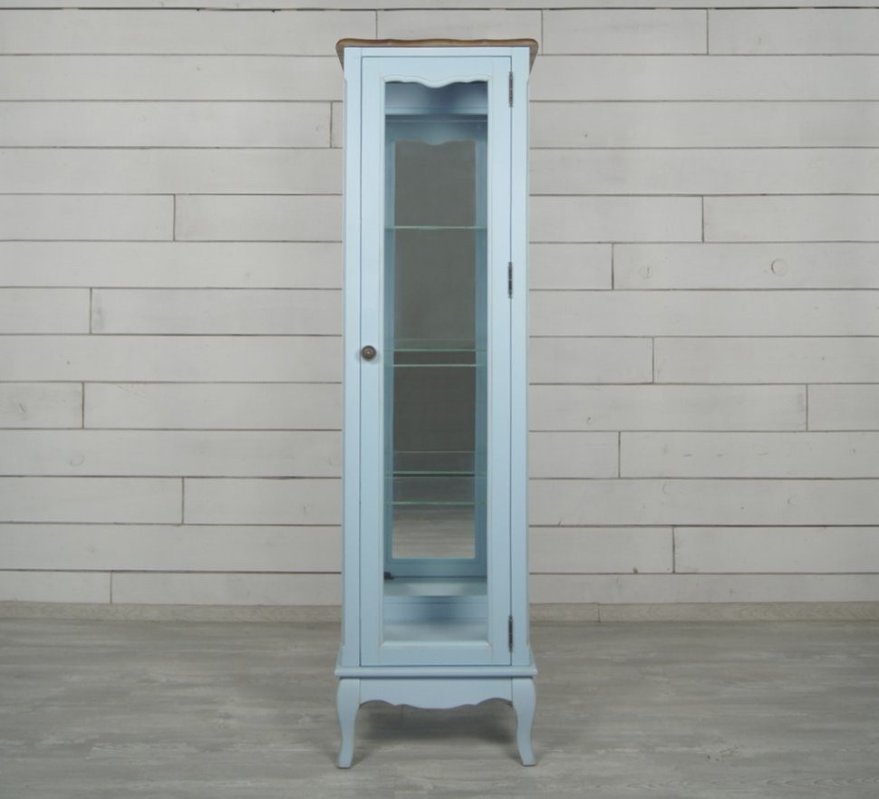 Шкаф Leontina Blue для посуды узкий/низкий арт ST9319B-ET