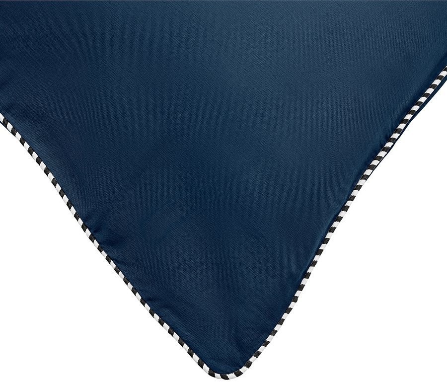 Набор из двух наволочек темно-синего цвета с контрастным кантом из коллекции essential, 70х70 см (73734)