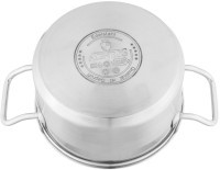 Кастрюля agness 20x10 см  2,8 л высококачественная нерж сталь 18/10 со стекл.крышкой (916-452)