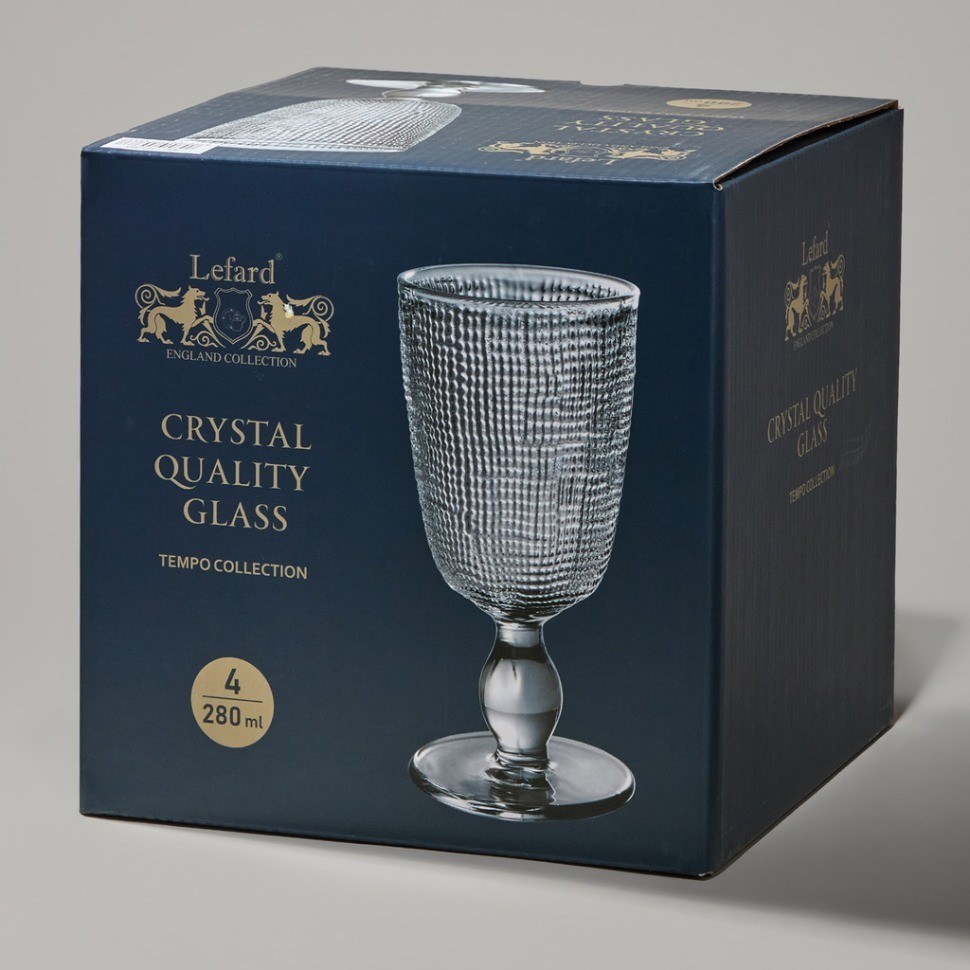Набор бокалов "tempo" grey 4 шт./280 мл Lefard (355-383)