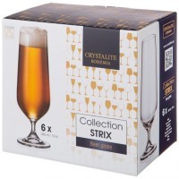 Набор бокалов для пива &quot;dora/strix&quot; из 6шт. 380мл высота 21 см Crystal Bohemia (669-330)