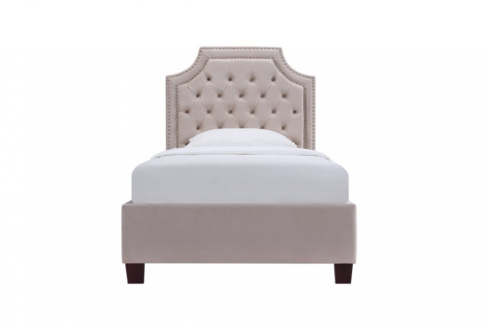 Кровать велюр крем-брюле 213*103*126см (TT-00007126)