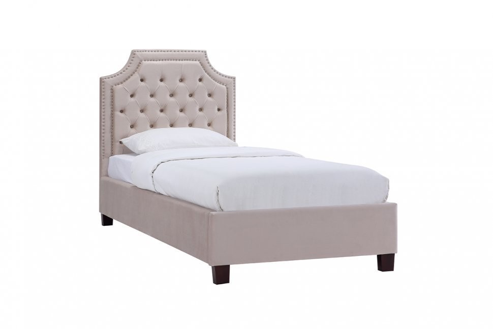 Кровать велюр крем-брюле 213*103*126см (TT-00007126)