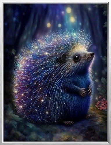 Картина Ёжик с кристаллами Swarovski (3072)