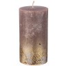 Свеча bronco столбик "rustic" песочная с золотом 15*6 см (315-345)