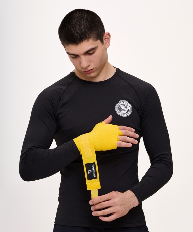 Бинт боксерский FIGHT, хлопок/нейлон, желтый, 2,5 м (2108814)