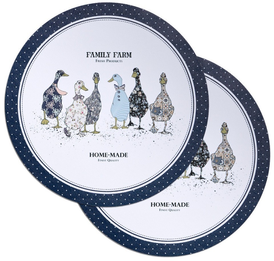 Набор подстановочных салфеток "family farm" из 2 шт., диаметр=38 см Lefard (771-140)