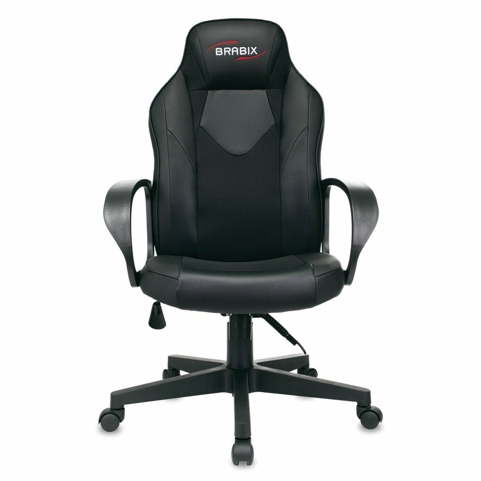 Кресло компьютерное BRABIX Game GM-017 экокожа/ткань черное 532641 (94617)