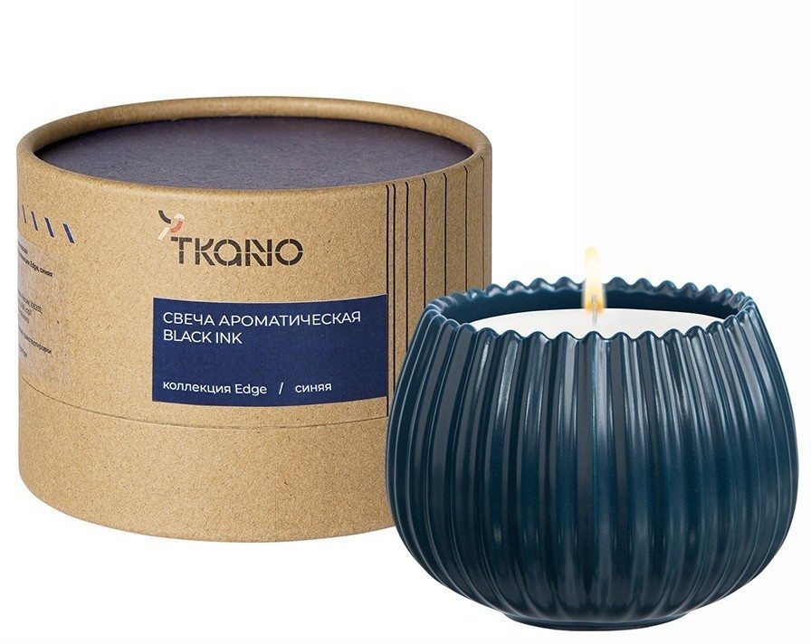 Свеча ароматическая black ink из коллекции edge, синий, 30 ч (75637)
