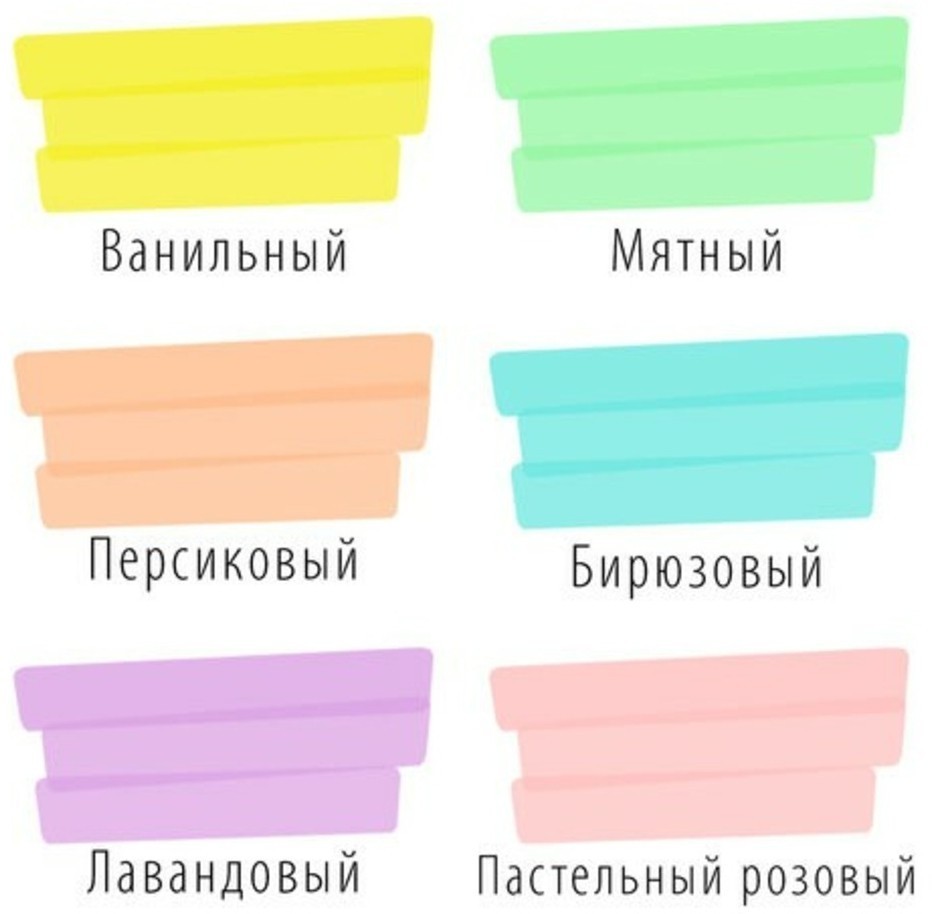 Набор текстовыделителей Brauberg Original Pastel 1-5 мм 6 цветов 151698 (2) (86722)