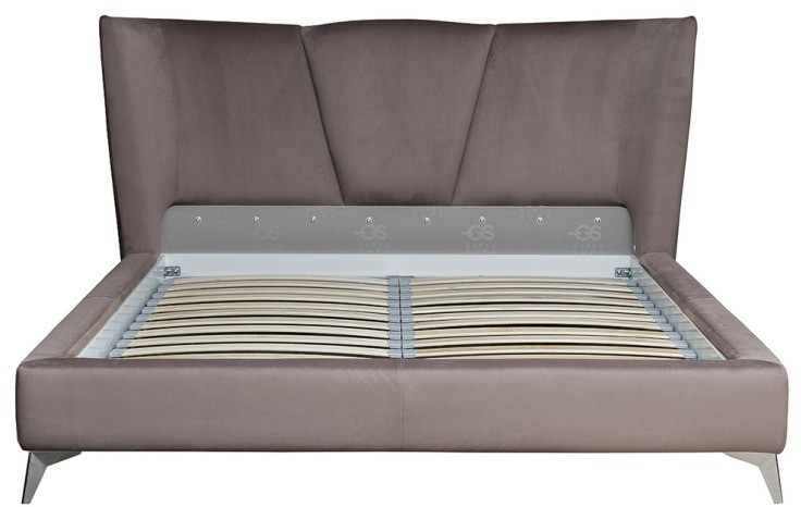 Кровать Siena без мех.велюр коричневый Colt1012-ROSKOR 199*222*116см (TT-00016634)