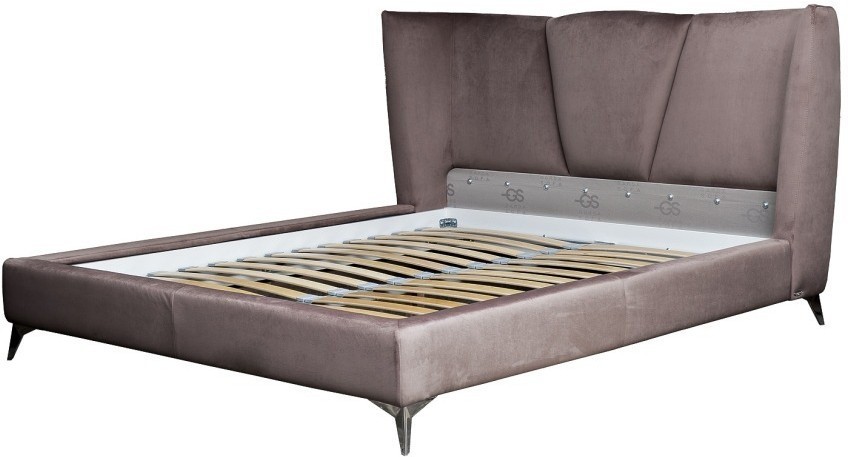 Кровать Siena без мех.велюр коричневый Colt1012-ROSKOR 199*222*116см (TT-00016634)