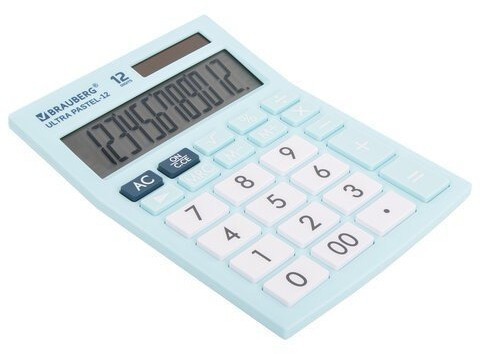 Калькулятор настольный Brauberg Ultra PASTEL-12-LB 12 разрядов 250502 (86044)
