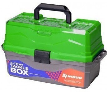 Ящик для снастей Nisus Tackle Box трехполочный зеленый N-TB-3-G (67176)