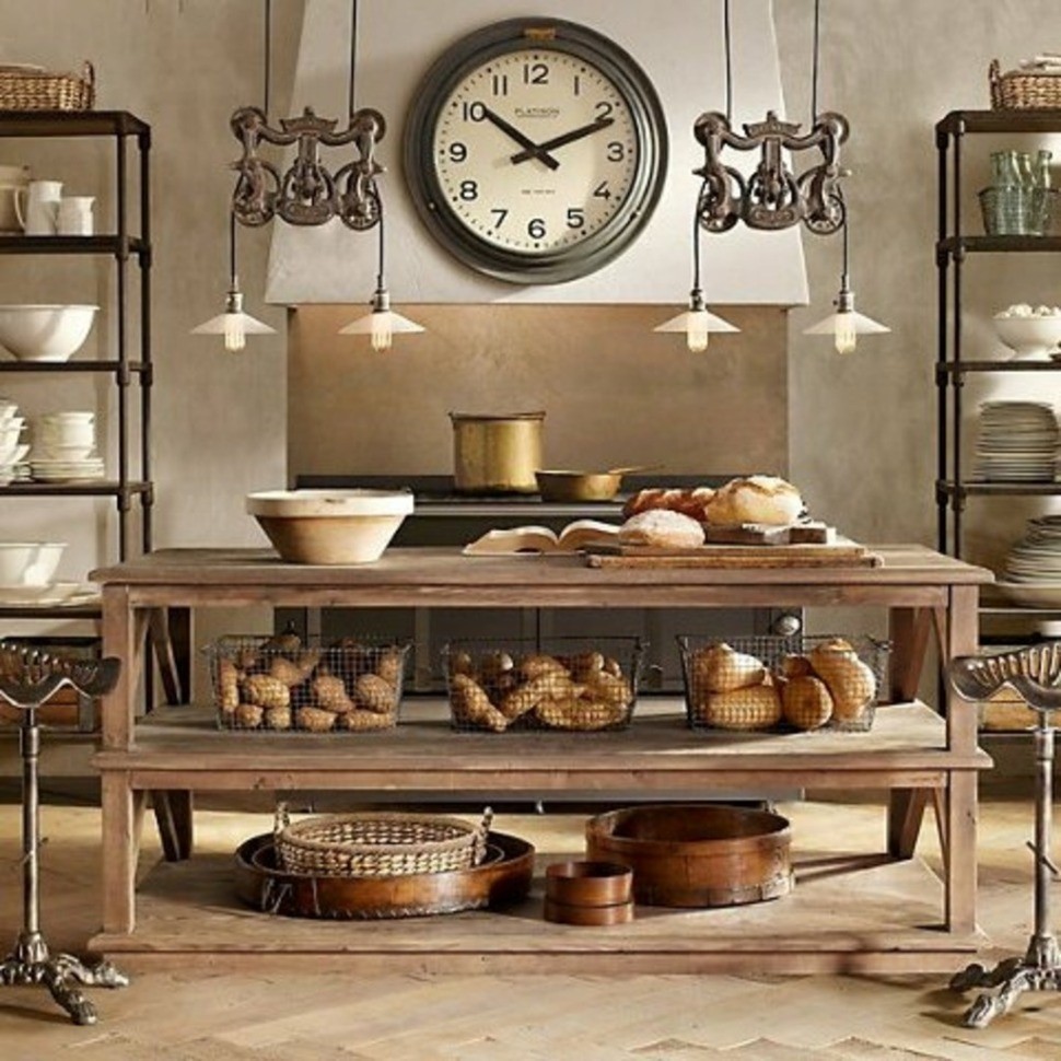 Часы Дифрент DTR2102, 81, металл, стекло, antiqued zinc, RESTORATION HARDWARE