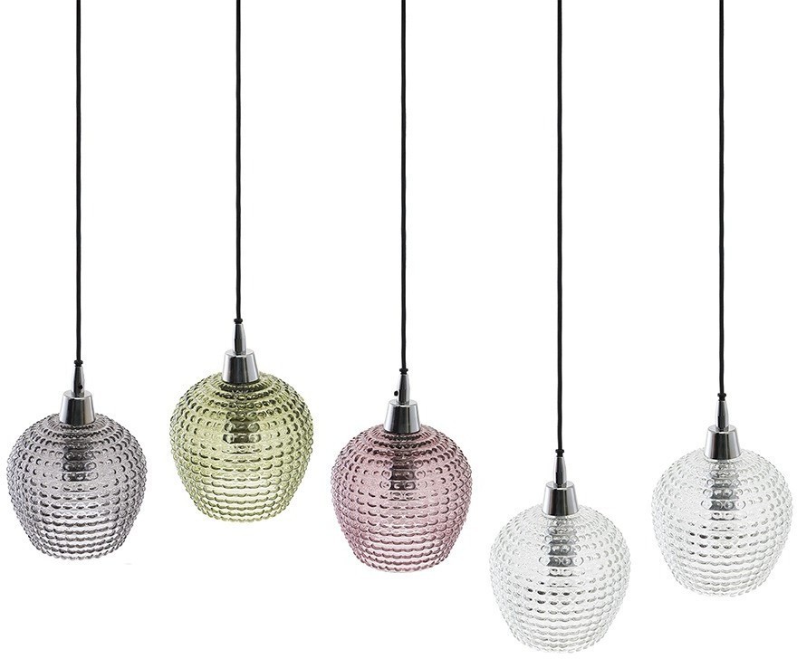 Светильник подвесной каскадный aurora, 110х18 см, сливовый/зеленый/серый (76562)