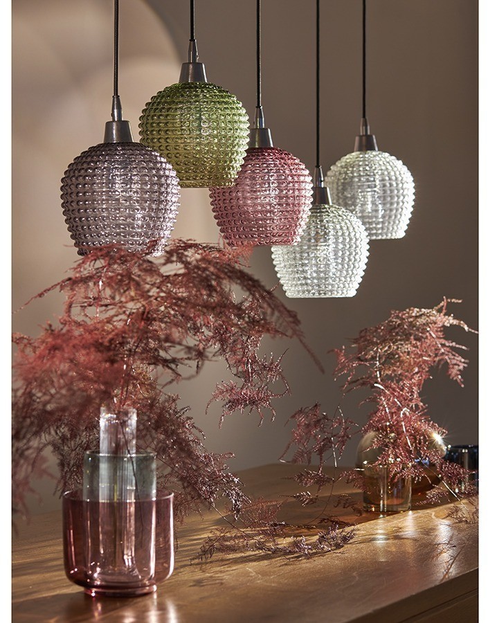 Светильник подвесной каскадный aurora, 110х18 см, сливовый/зеленый/серый (76562)