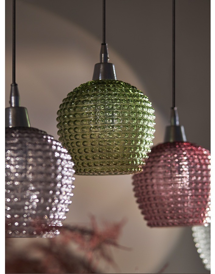Светильник подвесной каскадный aurora, 110х18 см, сливовый/зеленый/серый (76562)