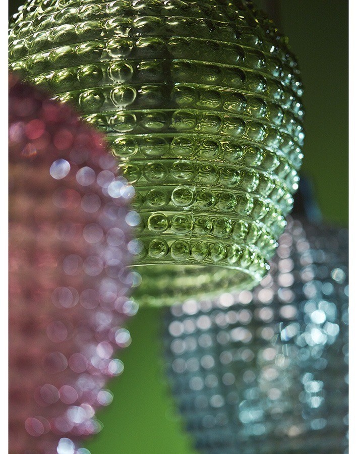 Светильник подвесной каскадный aurora, 110х18 см, сливовый/зеленый/серый (76562)