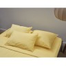 Простыня из стираного перкаля светло-желтого цвета из коллекции essential, 240х270 см (77751)