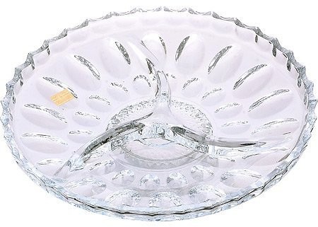 Менажница 22,5 см стеклянная (743-1)