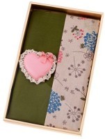 Набор полотенец  из 2-х шт &quot;шебби шик&quot;,50х30-1шт 100% х\б,50х30см-1шт,100% лён SANTALINO (850-864-9)