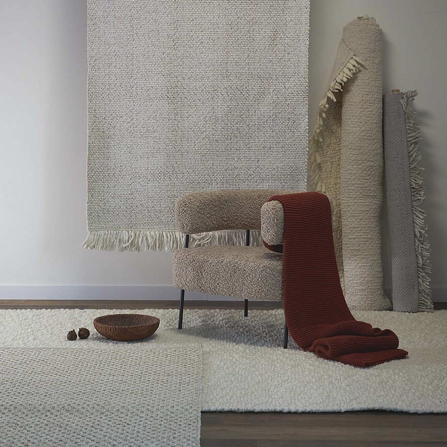 Плед из хлопка жемчужной вязки терракотового цвета из коллекции essential, 130х180 см (77977)