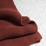 Плед из хлопка жемчужной вязки терракотового цвета из коллекции essential, 130х180 см (77977)