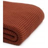 Плед из хлопка жемчужной вязки терракотового цвета из коллекции essential, 130х180 см (77977)