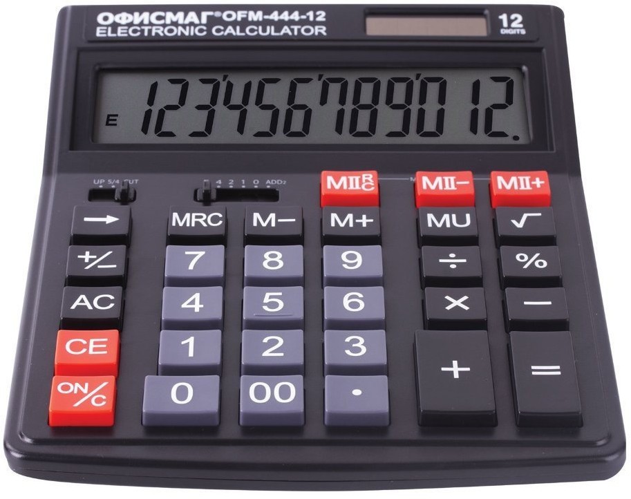 Калькулятор настольный Офисмаг OFM-444 12 разрядов 250459 (64965)
