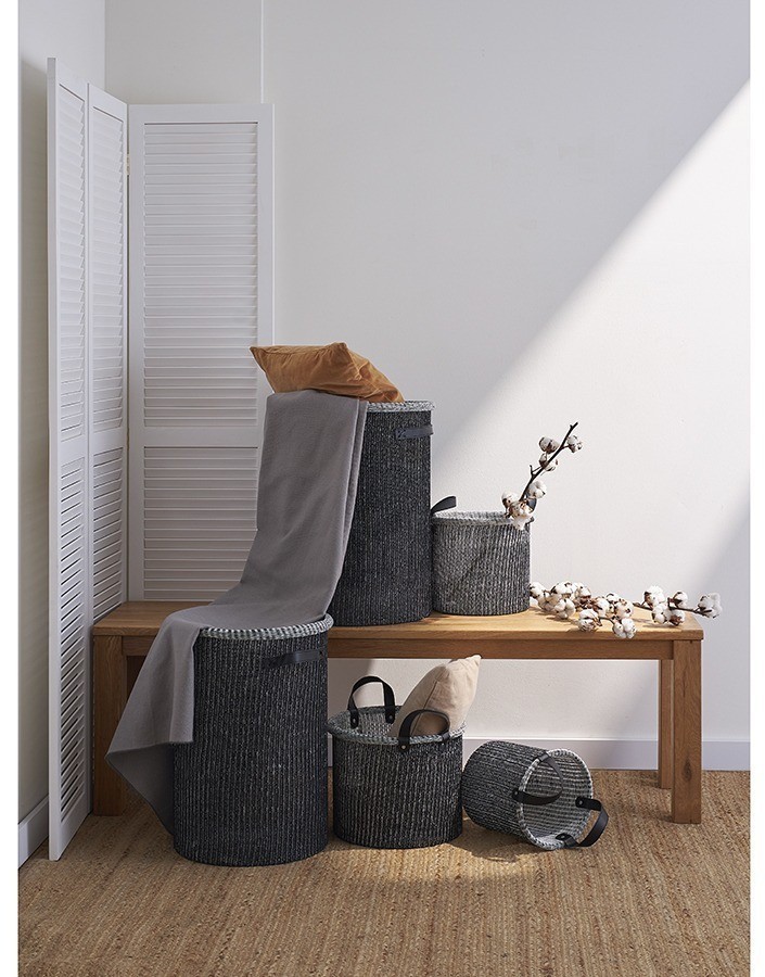 Корзина для хранения sustainable collection, D27х25 см, черная (77676)