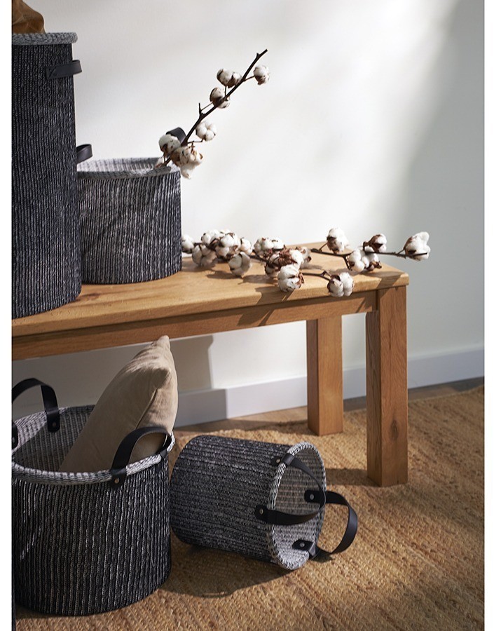 Корзина для хранения sustainable collection, D27х25 см, черная (77676)