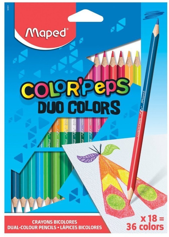 Карандаши цветные трехгранные Maped Color'Peps 36 цветов 18 шт 829601 (65730)