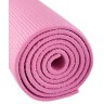 Коврик для йоги и фитнеса FM-101, PVC, 183x61x0,8 см, розовый пастель (2103965)