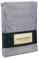 Кпб 2-х сп &quot;богема&quot;хлопок 100%,серый, сатин,под 175*215 -1шт., прост 240*240 -1шт., нав 50*70-2шт SANTALINO (985-002)