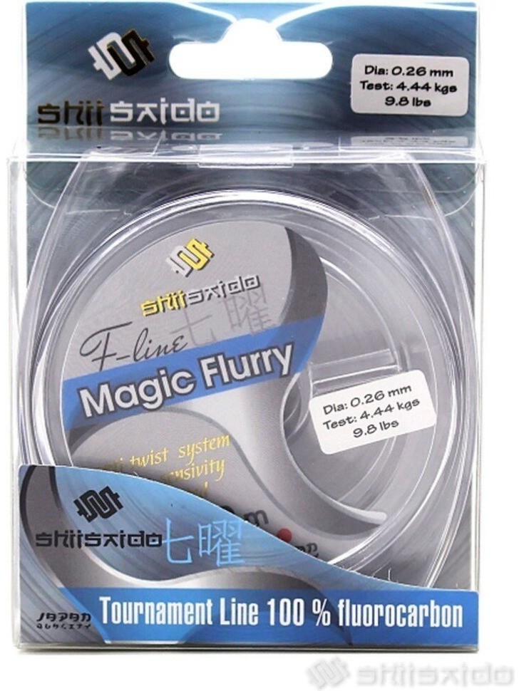 Леска флюорокарбон Shii Saido Magic Flurry, 30 м, 0,118 мм, до 0,99 кг, прозр. SFLMF30-0,12 (70910)