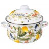 Кастрюля agness эмалированная с эмал.крышкой серия "фруктовая корзина", 2.8 л, 20*12 см (934-582)