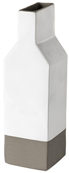Ваза 1POV301-WHI(1POV301-03217V), керамика, white/grey, Costa Nova
