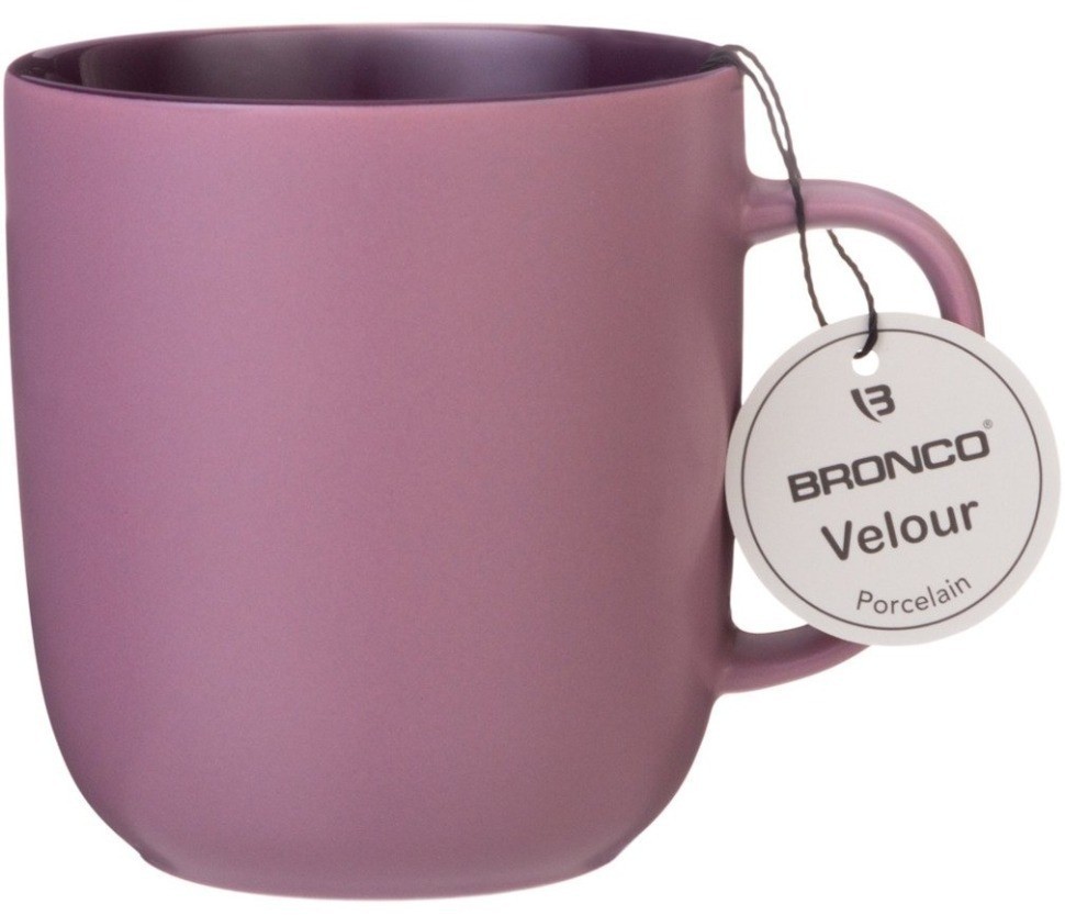 Кружка bronco "velour" 400 мл темно-лиловая (407-145)