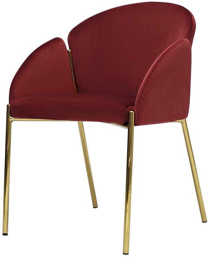 Стул raspy, велюр, бордовый (74319)