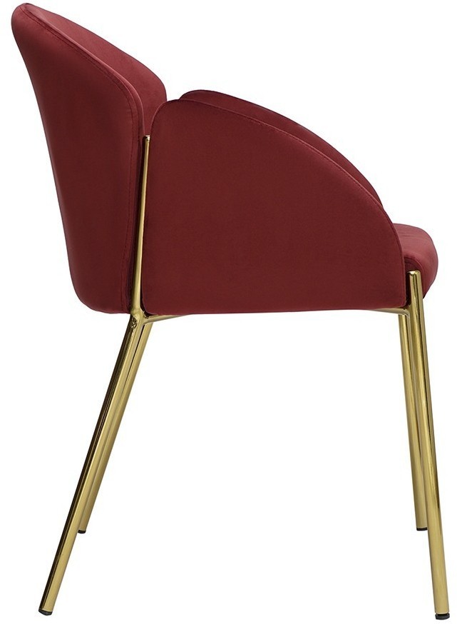Стул raspy, велюр, бордовый (74319)