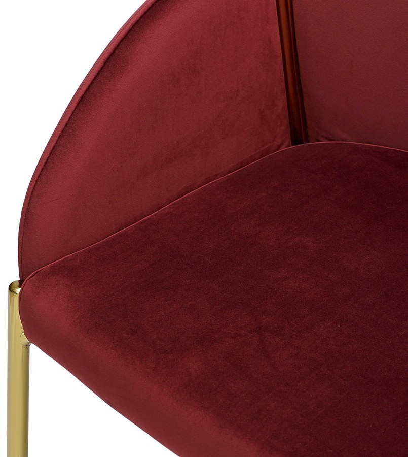 Стул raspy, велюр, бордовый (74319)