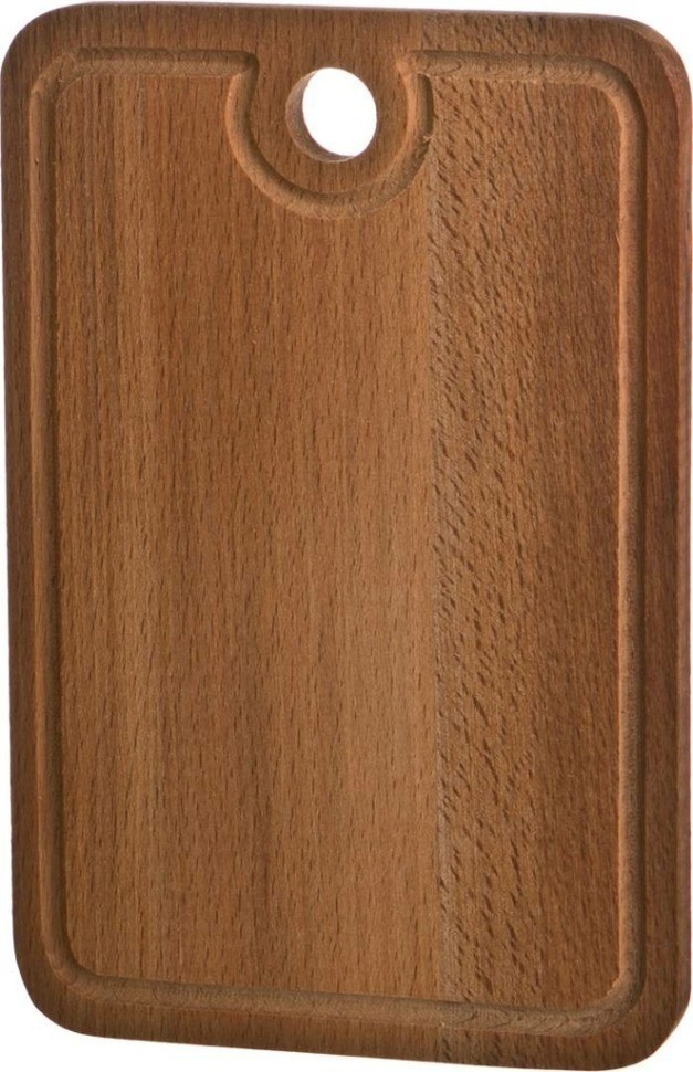 Доска разделочная деревянная с желобом бук 30*20*2 см. Agness (430-112)