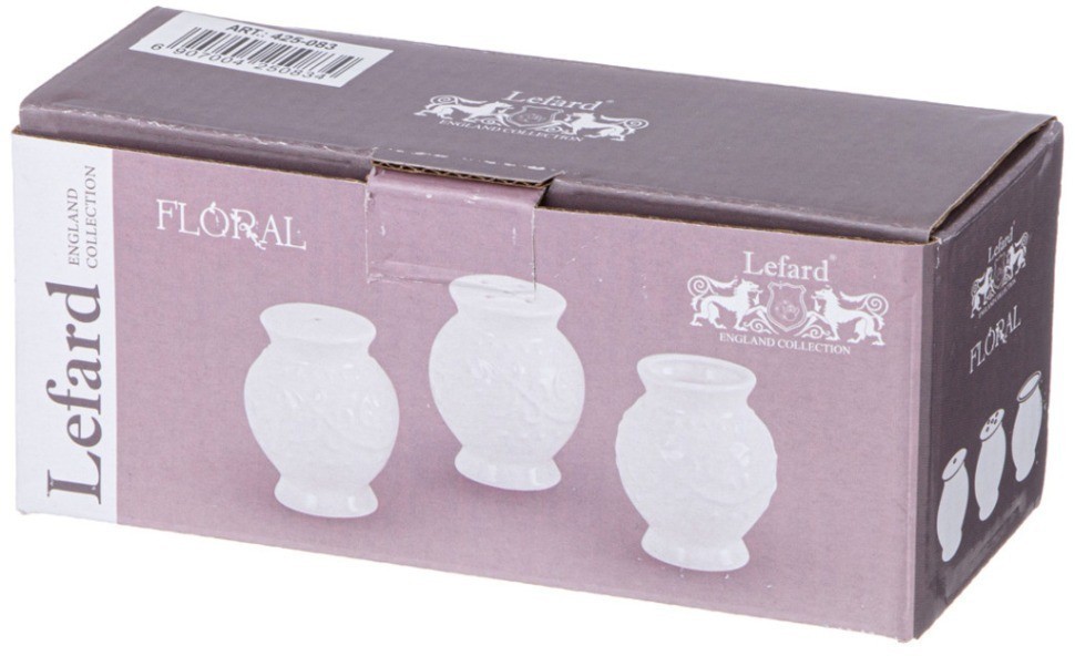 Набор для специй lefard "floral" 3 пр. 5,5*6 см (425-083)