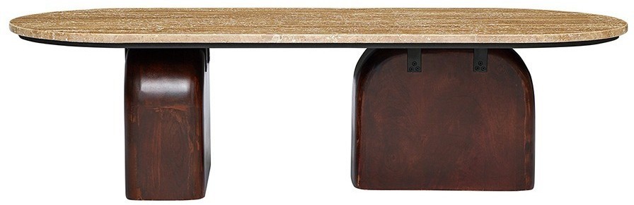 Столик журнальный torhill, 120х50 см, бежевый/орех (76324)